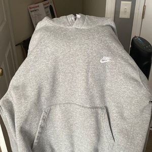 Large mens nike hoodie grey